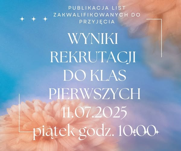 Wyniki rekrutacji do klas I