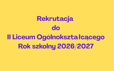 Rekrutacja na rok szkolny 2026/2027